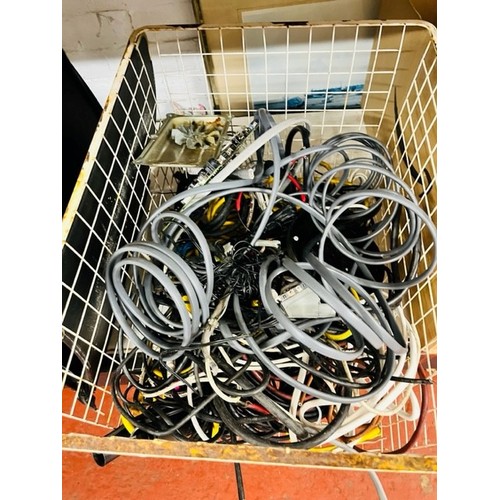 104 - LARGE BASKET OF ELECTRICAL WIRES