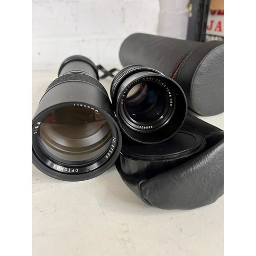 279 - LARGE CASED OPTOMAX LENS & CASED CARL ZEISS LENS