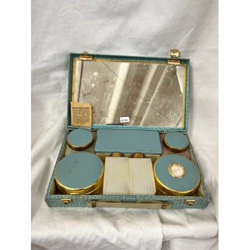 261 - VINTAGE SIRRAM VANITY SET WITH CONTENTS