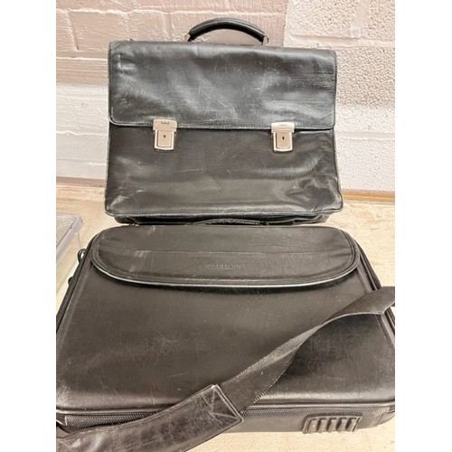 83 - LEATHER BRIEF CASE & A LAPTOP CASE