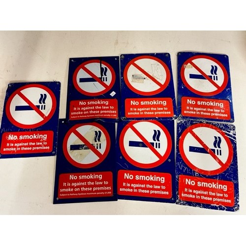 109 - 7 METAL 'NO SMOKING' SIGNS