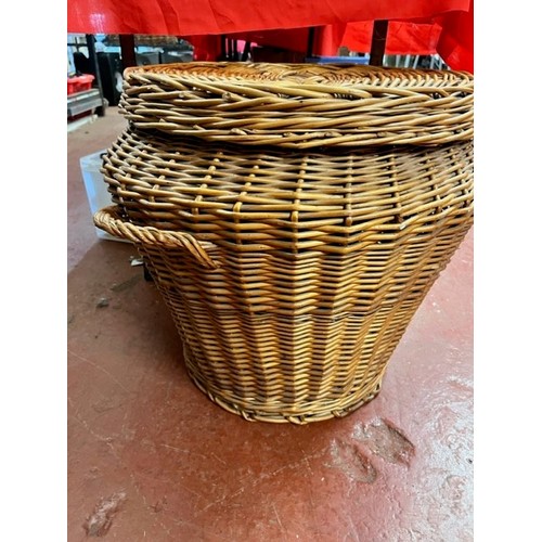 26 - WICKER ALIBABA LIDDED BASKET