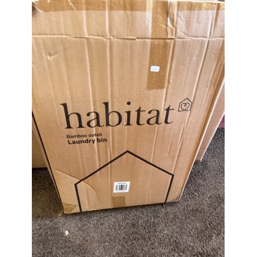 32 - BOXED HABITAT-BAMBOO LAUNDRY BIN (FLAT PACK-NEW)