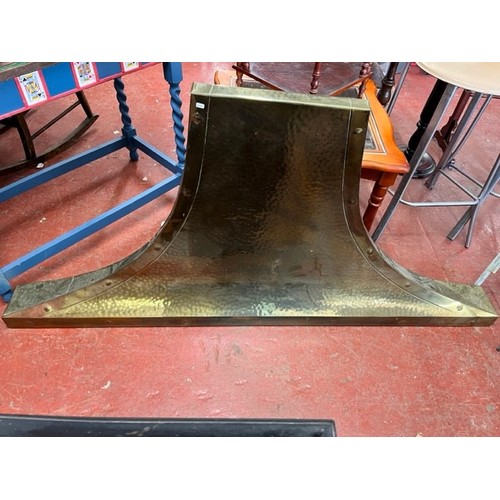 43 - LARGE BRASS FIRE CANOPY/HOOD