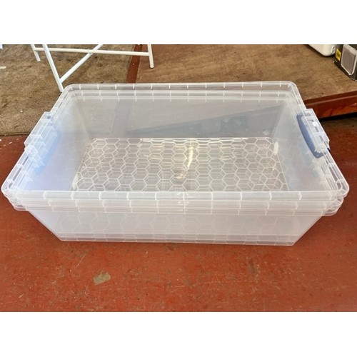 53 - 3 PLASTIC STORAGE BOXES (NEW)