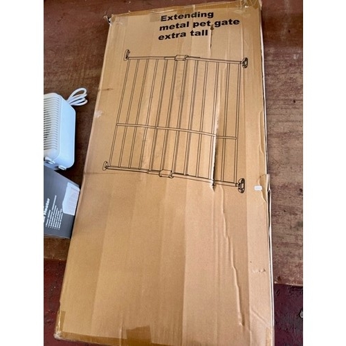 54 - BOXED EXTENDING EXTRA TALL METAL PET GATE (NEW)