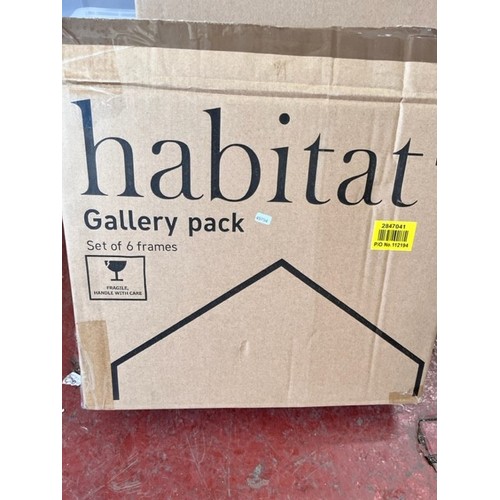 57 - BOXED HABITAT SET OF 6 GALLERY FRAMES (NEW)