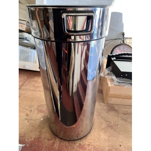 62 - TALL STAINLESS STEEL KITCHEN BIN (NEW)