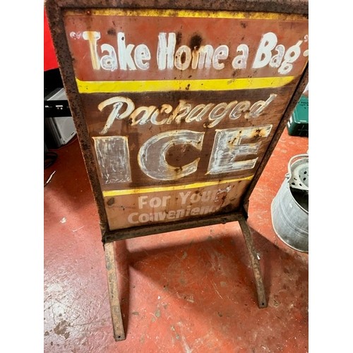 139 - METAL DOUBLE SIDED AMERICAN SIDEWALK SIGN(RESERVED AT £50)