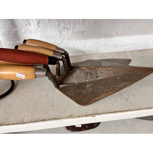 146 - 5 PLASTERER'S TROWELS