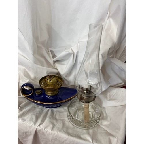 195 - 2 OIL LAMPS WITH SHADES