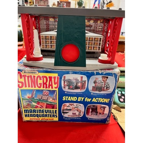 197 - BOXED MATCHBOX STING RAY-MARINEVILLE HEADQUARTERS PLAY SET