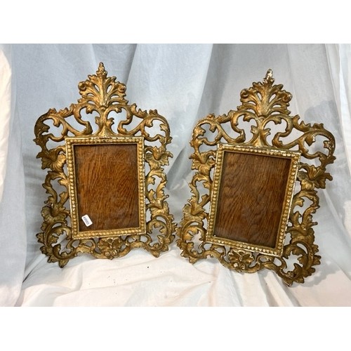 224 - PAIR OF ANTIQUE BRASS PHOTOGRAPH FRAMES