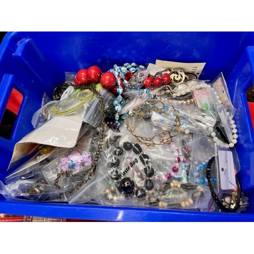 290 - BOX OF COSTUME JEWELLERY