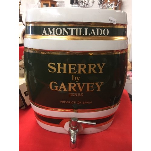 292 - CERAMIC GARVEY SHERRY BARREL WITH TAP