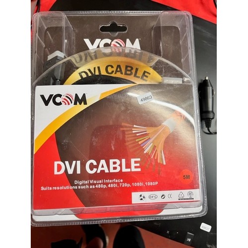 316 - 2 CASED DVI CABLES(A/F)