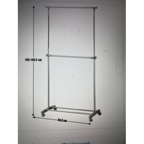 40 - BOXED ADJUSTABLE 2 TIER CLOTHES RAIL (NEW)