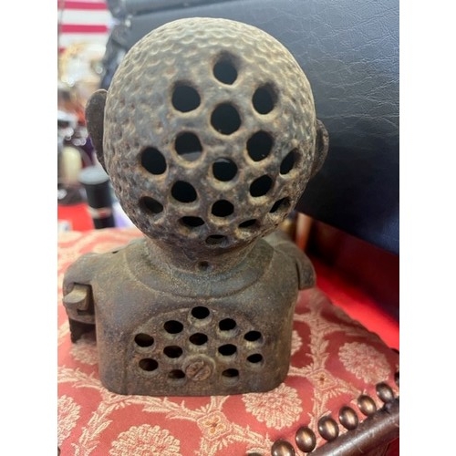 253 - ANTIQUE CAST IRON MONEY BOX