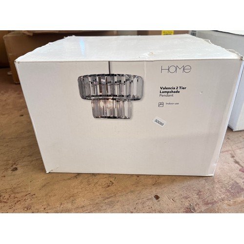 8 - BOXED HOME VALENCIA 2 TIER PENDANT LAMP SHADE(NEW)