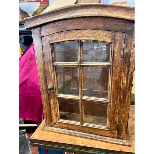 48 - SMALL VINTAGE WOODEN WALL CABINET