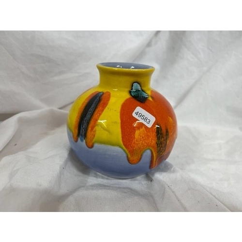 225 - POOLE POTTERY SQUAT VASE(RESERVE £20)