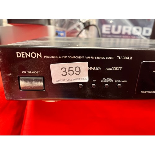 359 - DENON TU-260LII PRESISION AUDIO COMPONENT/AM-FM STEREO TUNER(A/F)