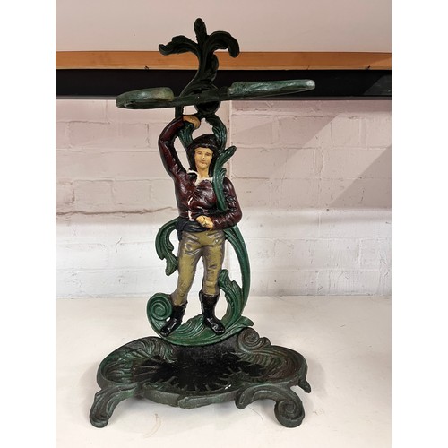 176 - CAST IRON FIGURAL STICK STAND