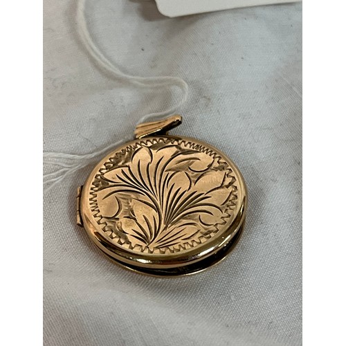 184 - 9ct GOLD LOCKET(6gms)