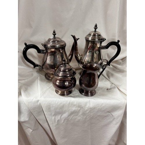 222 - 4 PIECE PLATED TEA & COFFEE SET