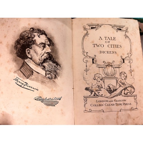 140 - VINTAGE CHARLES DICKENS SIGNED 'A TALE OF TWO CITIES, 108 YEAR OLD WILLIAM WORDSWORTH 'GOLDEN POETS'... 