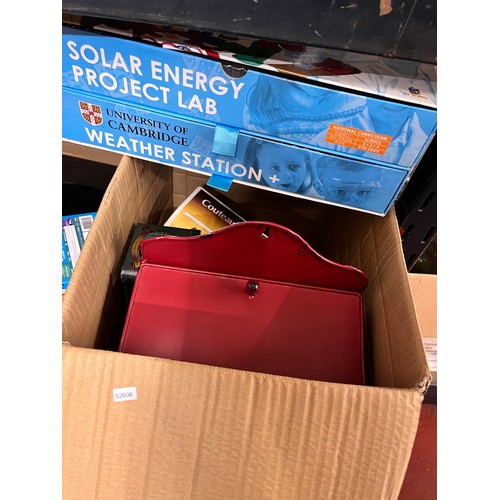 99 - BOX OF MIXED ITEMS INCL BOXED WEATHER STATION