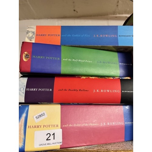 21 - 4 HARRY POTTER BOOKS INCL FIRST EDITION