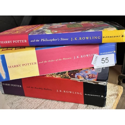 55 - 3 HARRY POTTER BOOKS