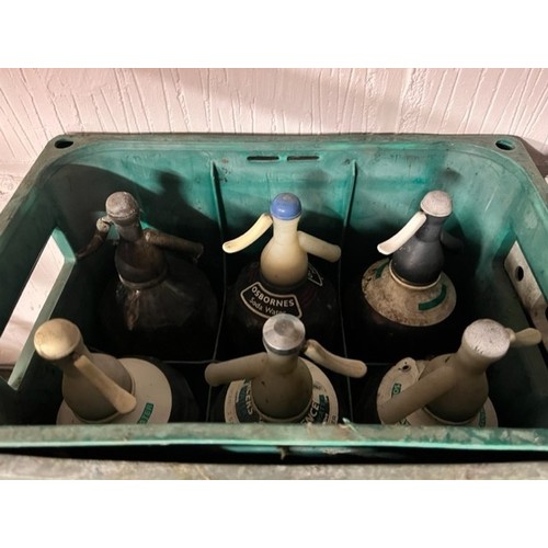 76 - 3 CRATES OF VINTAGE GLASS SODA SYPHONS