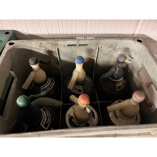 76 - 3 CRATES OF VINTAGE GLASS SODA SYPHONS