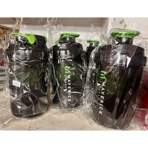 60 - 4 MAVERICK FITNESS BOTTLES/SHAKERS(RESERVED AT £12)