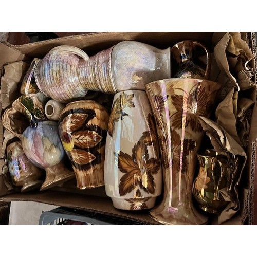 69 - BOX OF ASSORTED VASES