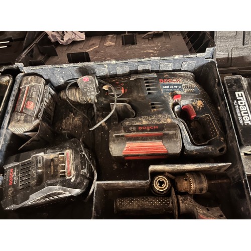 85 - CASED BOSCH CORDLESS DRILL SET & CHARGER(W/O)