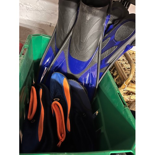 91 - BOX OF FLIPPERS & BEACH SHOES