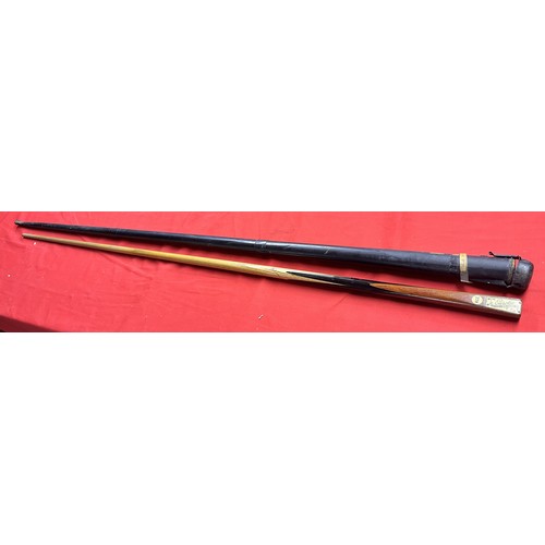 128 - METAL CASED BURROUGHES & WATTS LTD, FIRST EDITION 'EUREKA' SNOOKER CUE