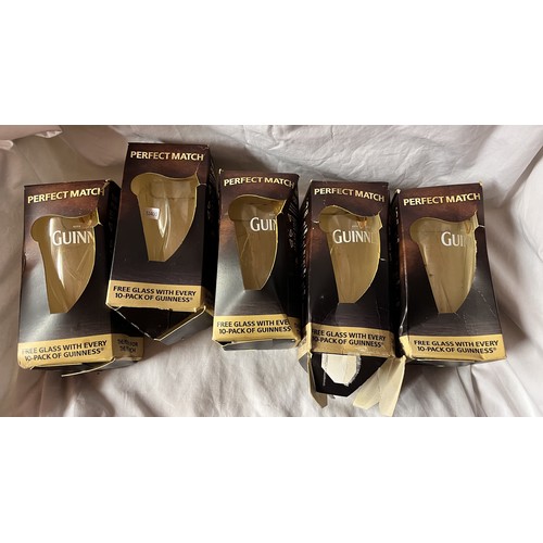 149 - 5 BOXED GUINNESS ADVERTISING GLASSES