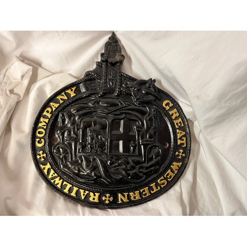 159 - CAST IRON 'GREAT WESTERN RAILWAY COMPANY' SIGN(RESERVED AT £20)