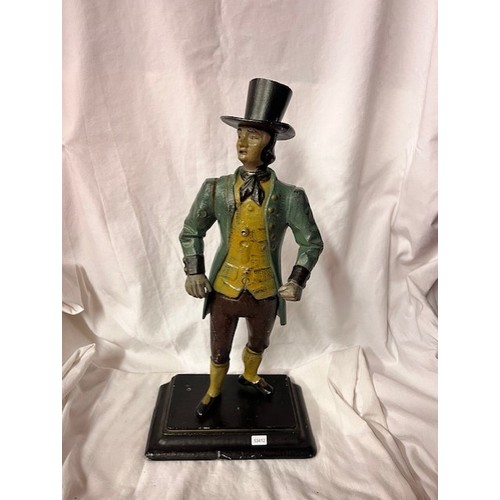 202 - TALL CAST IRON GERMAN FIGURE(16