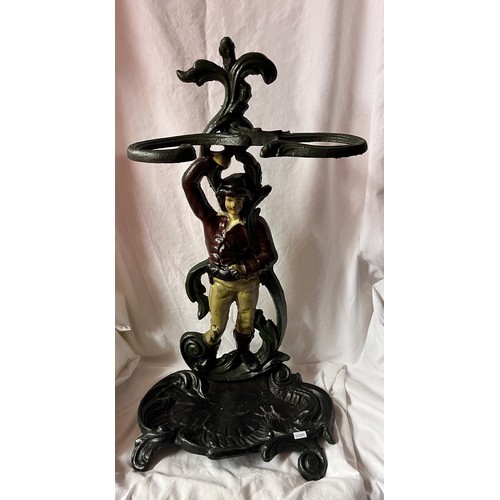 203 - VINTAGE CAST IRON FIGURAL STICK/BROLLY STAND