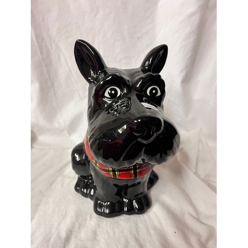 211 - CERAMIC 'SCOTTIE DOG' BISCUIT BARREL