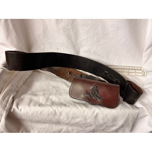 219 - ROYAL ARTILLERY SHOULDER BELT WITH POUCH(RESERVED AT £30)