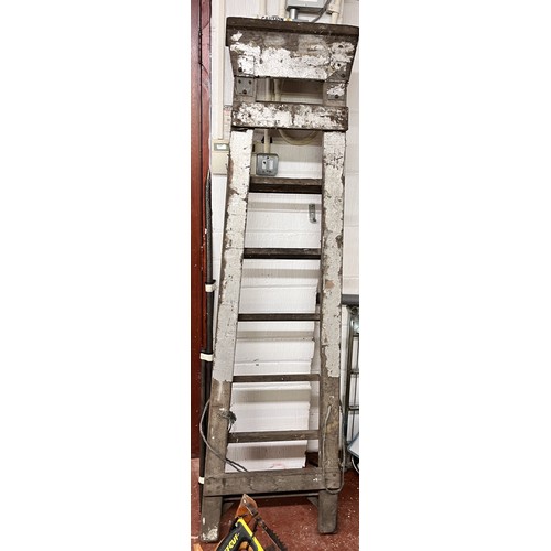 2 - WOODEN STEP LADDERS