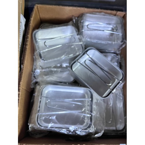 48 - BOX OF 2 SET GRADUATED MESS TINS(NEW)