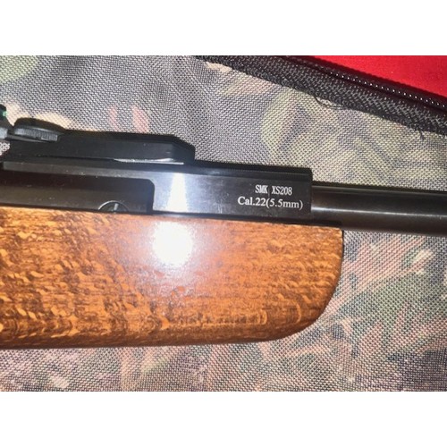 227 - SMK XS208 .22 AIR RIFLE WITH SCOPE IN BUFFALO RIVER CASE(RESERVED AT £170)