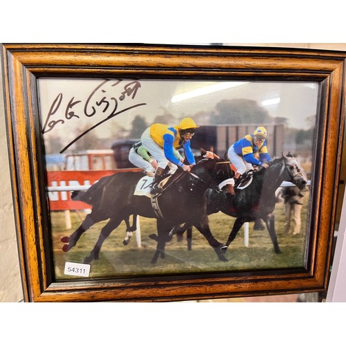 22 - FRAMED LESTER PIGGOTT ON FULL CHOKE WINNING HIS LAST RACE- NOTTINGHAM OCT 29, 1985 - PHOTO PRINT